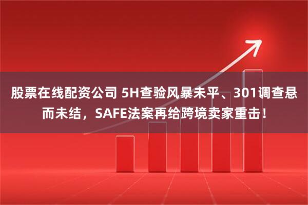股票在线配资公司 5H查验风暴未平、301调查悬而未结，SAFE法案再给跨境卖家重击！